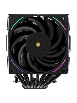 ����� ��� ���������� Thermalright Phantom Spirit 120 Vision EVO (4-pin PWM, LED, 160mm, Ni/CU, 7x6mm, ARGB, 2x120mm, 92CFM, 36dBA, 2150RPM, S:1851, 1700, 1200, 115X, AM5, AM4, black)