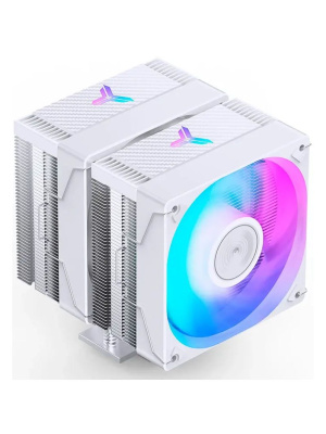 ����� JONSBO CR-3000E(Color) White LGA1700/1200/115X/AM5/AM4 (TDP 260W, PWM, 2 x 120mm Dynamic Multi-Color LED Fan, 7 �������� ������, �����, 4-pin) Retail