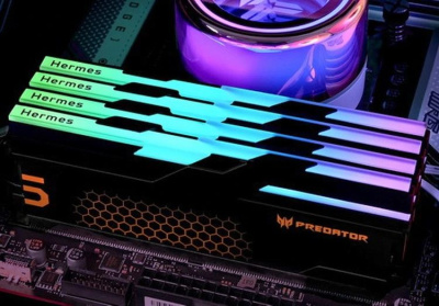   32Gb (2x16) Acer Predator Hermes RGB Black, DDR5, 6800Mhz, CL32 (32-45-45-108), 1.4V, HERMES-32GB-6800-1R8-V5 with Fan