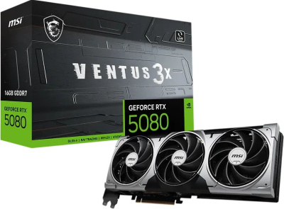 ���������� MSI NVIDIA GeForce RTX 5080 16GB Ventus 3X (RTX 5080 16G VENTUS 3X) Ret