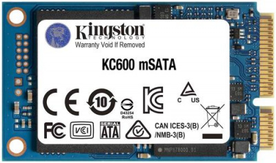 ���������� SSD mSATA Kingston 512Gb KC600 Series SKC600MS/512G (SATA3, up to 550/520Mbs, 90000 IOPS, 3D TLC, SM2259)