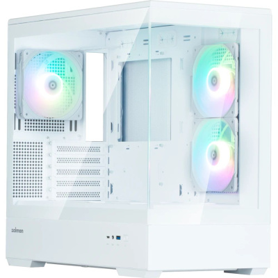 ������ MiniTower Zalman P30 White V2 (mATX, ��� ��, ARGB, USB3.2 Type-A + USB3.2 Type-C) (Zalman P30 White V2)