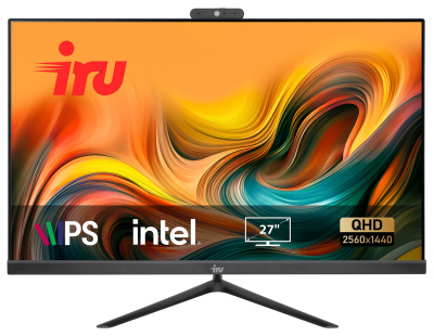  IRU Office 27IH5P2K 27" QHD i5 11400 (2.6) 8Gb SSD256Gb UHDG 730 Free DOS GbitEth WiFi BT 120W Cam  1865016