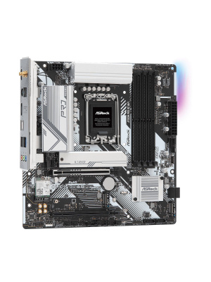 ����������� ����� ASROCK B760M PRO RS WIFI, LGA1700, B760, 4*DDR5, 4*SATA, 3*M.2, 3*USB 3.2, 2*USB 2.0, Type-C, 2*PCIx16, 1xM.2 (Key E), HDMI+DP, mATX