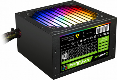  ���� ������� ATX 600W, Ultra quiet GameMax VP-600-RGB-MODULAR 80+