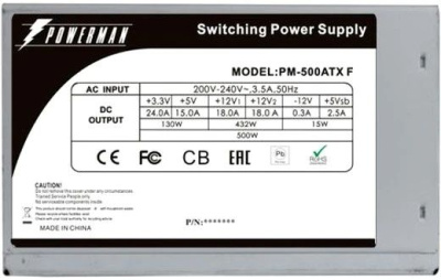 ���� ������� PowerMan 500W PM-500ATX-F 6143093