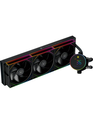 ������� ����������� ���������� Thermalright Frozen Magic 360 Digital V2 (360mm, LED temp., Black, ARGB/ Fans: 3x120mm, 68.9CFM, 28.2dBA, 2000RPM/ Pump height 54.4mm, Rad thickness 27mm/ S: 1700, 1200, 1851, 115X, AM5, AM4)