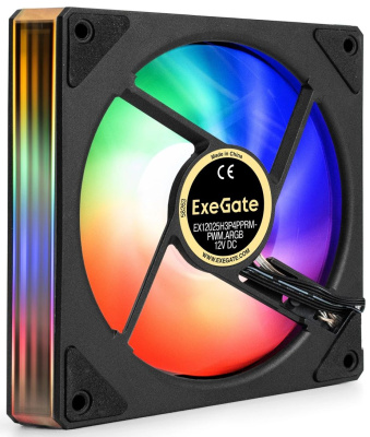 Exegate EX299561RUS ���������� � ���������� ExeGate EX12025H3P4PPRM-PWM.ARGB (120x120x25, ARGB, Hydraulic bearing (�����������������), 4pin + 3pin, 600-1800RPM, 26dBA)