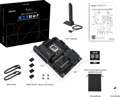   ASUS PROART Z890-CREATOR WIFI, Socket-1851, Intel Z890, ATX, Ret 90MB1JD0-M0EAY0