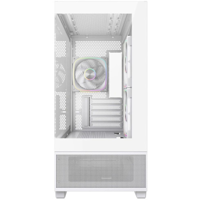 ������ Powercase Vision Micro S3W, Tempered Glass, Type-C, 3x 120mm ARGB PWM Fan, �����, mATX  (CVMMSW-A3)