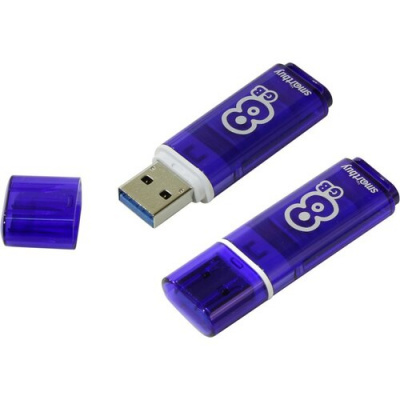 USB Flash  8Gb SmartBuy Glossy Dark Blue (SB8GBGS-DB)