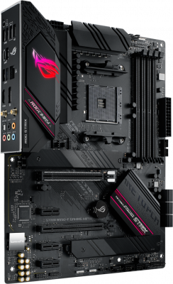 ����������� ����� ASUS ROG STRIX B550-F GAMING WI-FI II Socket AM4, AMD B550, 4xDDR4, PCI-E 4.0, 2500 ����/�, Wi-Fi, Bluetooth, 4xUSB 3.2 Gen1, USB 3.2 Gen2, USB 3.2 Gen2 Type-C, HDMI, DisplayPort, ���������, ATX