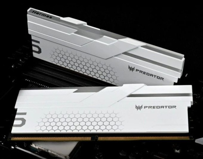   32Gb (2x16) Acer Predator Hermes RGB White, DDR5, 6800Mhz, CL32 (32-45-45-108), 1.4V, HERMES-32GB-6800-1R8-V4 with Fan