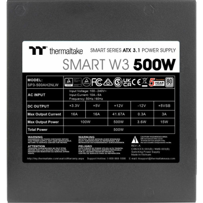 ���� ������� 500W Thermaltake Smart W3 PS-SPW-0500NNFAWE-1