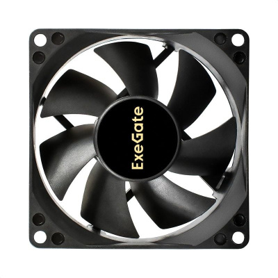 Exegate EX297045RUS ���������� 12� DC ExeGate EX08025S4P-PWM (80x80x25 ��, Sleeve bearing (��������� ����������), 4pin, PWM, 0-2300 RPM, 0-23dBA)