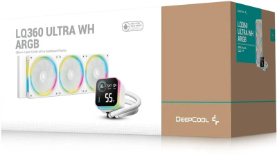������� �������� ���������� Deepcool LQ360 Ultra Soc-AM5/AM4/1200/1700/1851 ����� 4-pin 38.71dB Al LCD 350W 1900gr Ret (R-LQ360-WHASMC-G-1)