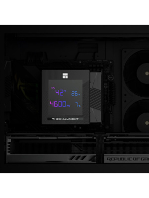 ����� ��� ���������� Thermalright Phantom Spirit 120 Digital EVO (4-pin PWM, LED temp., 160mm, Ni/CU, 7x6mm, ARGB, 2x120mm, 69CFM, 27dBA, 2150RPM, S: 1851, 1700, 1200, 115X, AM5, AM4, black)