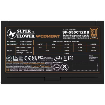 ���� ������� Super Flower Combat DB 550W, ATX 2.92, 80+ Bronze, SF-550C12DB