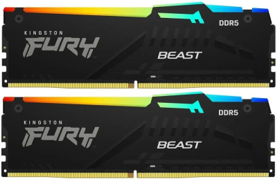   Kingston DDR5 DIMM FURY Beast Black RGB 32Gb (kit 2x16Gb) KF560C30BBAK2-32