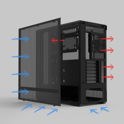������ Zalman P40 Prism Plus Black, Midi-Tower, ��� ��, ������