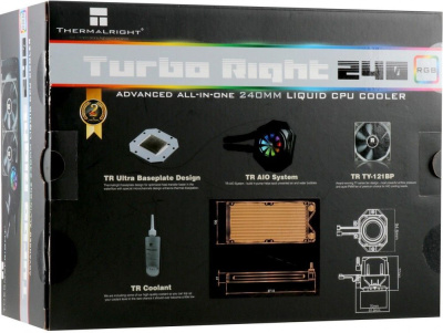  Thermalright Turbo Right 240 C LGA 1700/115x/1200/2011/2011-3/2066/AM2+/AM3+/AM4/AM5/FM1/FM2/FM2+ (TURBO-RIGHT-240-C)