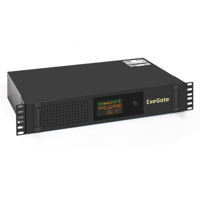 ��� ExeGate ServerRM UNL-800.LCD.AVR.2SH.3C13.USB.2U 800VA/480W, Color LCD, AVR, 2�Schuko+3�C13, USB, 2U, ��������� � ������, Black (EX293849RUS)