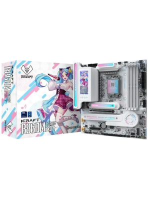 ����������� ����� Maxsun MS-iCraft B860M CROSS PRO B860, LGA1851, 4*DDR5, 1*PCIEx16, 1*PCIEx4, 3*M.2, 1*TypeC, 8*USB3.2Gen2, 2*USB3.2Gen1, 3*USB2.0, 4*SATA3.0, 5G, Type-C(DP), DP, HDMI, M-ATX, RTL