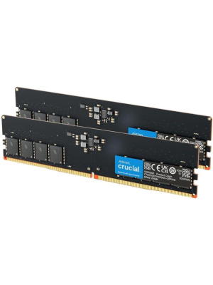 ����������� ������ Crucial by Micron DDR5-5600 128GB Kit (2x64GB) UDIMM CL46 Black 1.1V, 1 Year Warr�nty