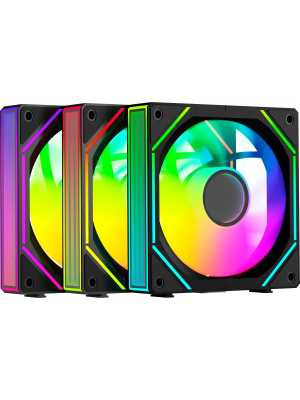 �������� ������������ (3 ��) Ocypus Gamma F12 UNI BK ARGB 3 IN 1, 3x120x120x25mm, 4-PIN PWM, 800-1800 RPM, 31 DBA MAX, HYDRO BEARING