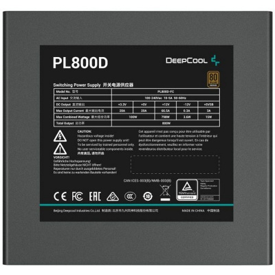   Deepcool PL800D 800 80 PLUS Bronze R-PL800D-FC0B-EU