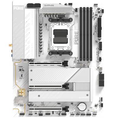 ����������� ����� Sapphire B850A PURE WIFI7, AM5, AMD B850, ATX, Ret 52123-11-40G