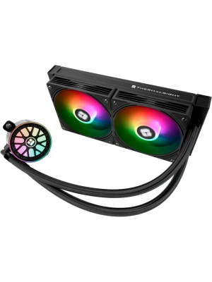������� ����������� ���������� Thermalright Aqua Elite 240 V6 (240mm, Black, ARGB/ Fans: 2x120mm, 70.84CFM, 29.8dBA, 2000RPM/ Pump height 53.5mm, 2800RPM, Rad thickness 27mm/ S: 1700, 1200, 1851, 115X, AM5, AM4)