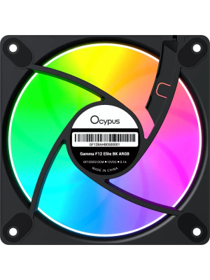 ���������� Ocypus Gamma F12 Elite BK ARGB REVERSE BLADE 3 IN 1, 120x120x25mm, 4-PIN PWM, 600-1800 RPM, 26 DBA MAX, HYDRO BEARING