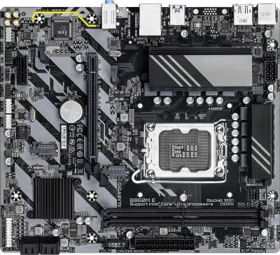 ����������� ����� Gigabyte B860M E, Socket LGA 1851, Intel B860, mATX, Ret