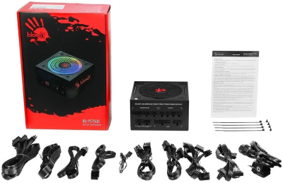 ���� ������� Bloody ATX 750W BD-PS750G 80+ gold (20+4pin) APFC 120mm fan color LED 6xSATA Cab Manag RTL BD-PS750G-MR