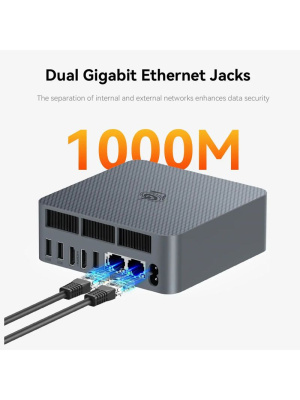 ����-�� Beelink EQR7, AMD Ryzen 7 7735HS/24 �� LPDDR5/1024 �� SSD/AMD Radeon Graphics/��� ��, ����� (BL/EQR7-LP/7735HS/24G/1TB/Milky Grey)