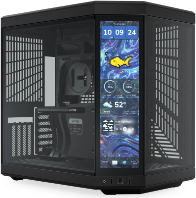 ������ �� HYTE Y70 Touch Infinite Pitch Black, ��� ��, Midi-Tower, ������ (CS-HYTE-Y70TTI-BB)