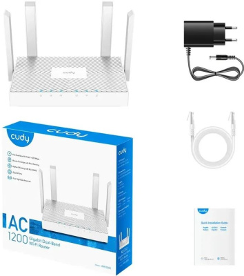 Wi-Fi ������ Cudy WR1300E, Wi-Fi 5, AC1200, 2.4/5���, �����
