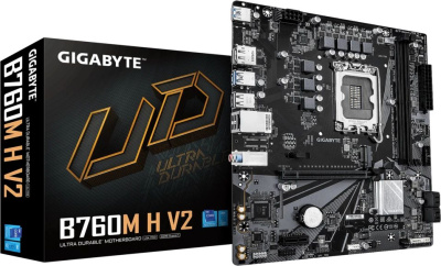 ����������� ����� Gigabyte B760M H V2, Socket LGA 1700, Intel B760, mATX, Ret