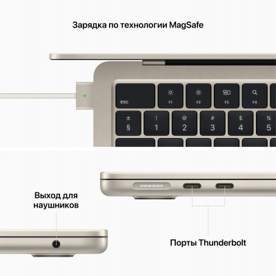  Apple MacBook Air 2022, 13.6" (2560x1664) Retina IPS/Apple M2/8/256 SSD/Apple M2 8-core GPU/MacOS,   [MLY13RU/A]