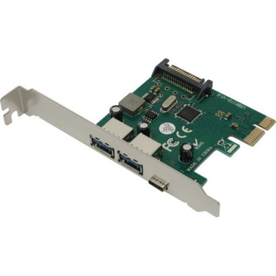 ���������� ExeGate EXE-323 (OEM) PCI-Ex1, USB3.0 2 port-ext, USB-C 1 port-ext (EX283719RUS)