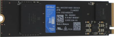 ���������� SSD WD PCIe 4.0 x4 2TB WDS200T4B0E SN5000 Blue M.2 2280
