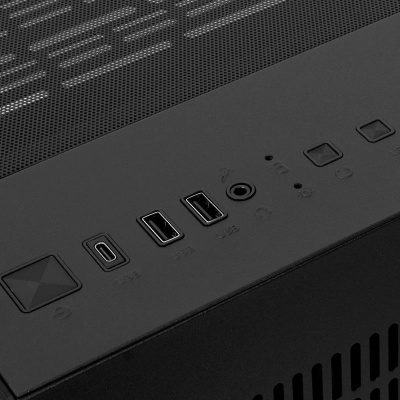      HSPD F330, Panoramic Mini-tower, Black, F330-TGBK-ARGB