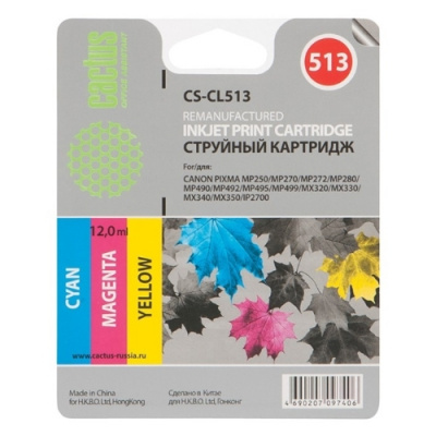 �������� �������� Cactus CS-CL513 ������������ ��� Canon Pixma MP240/MP250 (12��)