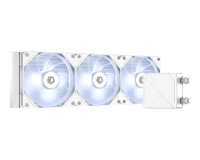 �������� �������� ���������� ID-COOLING DASHFLOW 360 BASIC WHITE LGA20XX/1700/1200/115X/AM5/AM4 (TDP 260W, c�����-�����, PWM, ����� � White LED ������., TRIPLE White LED FAN 120mm) RET