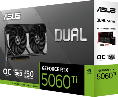 ���������� ASUS NVIDIA GeForce RTX 5060 Ti OC 16Gb (DUAL-RTX5060TI-O16G) 90YV0MH0-M0NA00