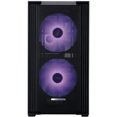 ������ 1STPLAYER AU6 ARGB Black / mATX / 2x140mm & 3x120mm ARGB fans / AU6-BK-2FA7-14-2FA7R-1FA7