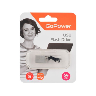 ����-���������� GoPower MINI 64GB USB3.0 ������ ���������� (1/50/1000)