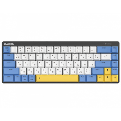 Клавиатура беспроводная Dareu EK868 White-Blue-Yellow_Brown Switch