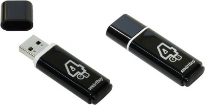 USB Flash ���������� 4Gb SmartBuy Glossy Black (SB4GBGS-K)